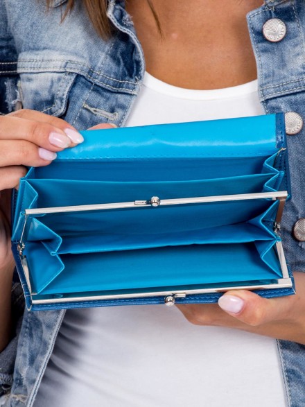 modrá, dámska peňaženka
