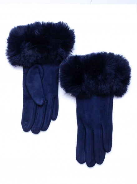 Elegantné, modré rukavice