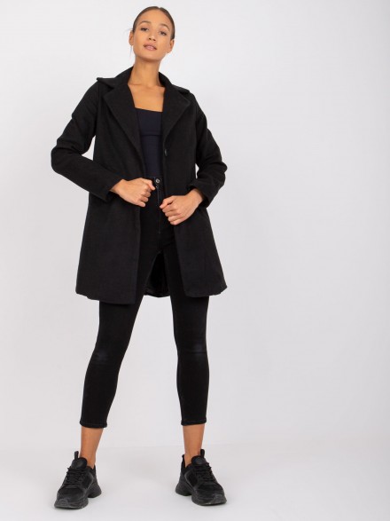 Očarujúci dámsky kabátik v čiernej farbe